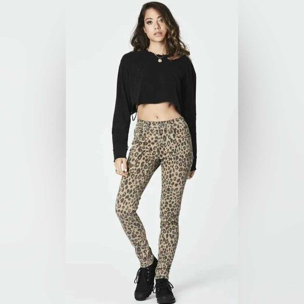 Carmar Tan Leopard Print Jeans
